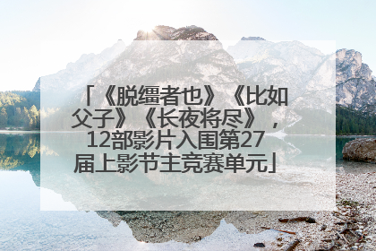 《脱缰者也》《比如父子》《长夜将尽》，12部影片入围第27届上影节主竞赛单元