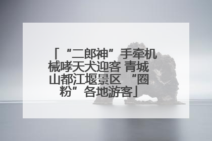 “二郎神”手牵机械哮天犬迎客 青城山都江堰景区 “圈粉”各地游客