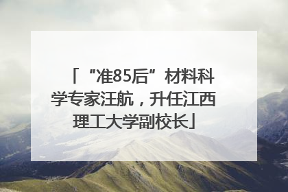 “准85后”材料科学专家汪航，升任江西理工大学副校长
