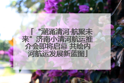 “潮涌清河·航聚未来”济南小清河航运推介会即将启幕 共绘内河航运发展新蓝图