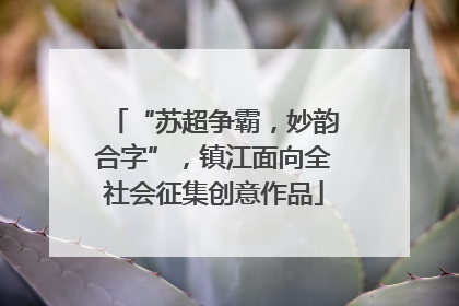 “苏超争霸，妙韵合字”，镇江面向全社会征集创意作品