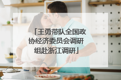 王勇带队全国政协经济委员会调研组赴浙江调研