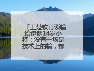 王楚钦再谈输给伊朗14岁小将：没有一场是技术上的输，都是心理上的输