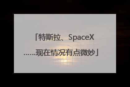 特斯拉、SpaceX……现在情况有点微妙