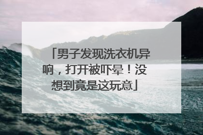 男子发现洗衣机异响，打开被吓晕！没想到竟是这玩意