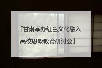 甘肃举办红色文化融入高校思政教育研讨会