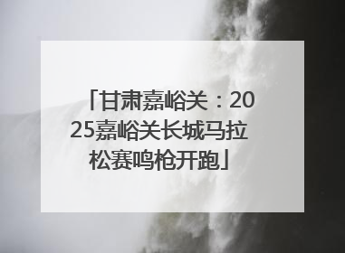甘肃嘉峪关：2025嘉峪关长城马拉松赛鸣枪开跑
