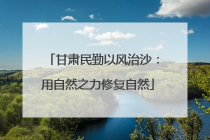 甘肃民勤以风治沙：用自然之力修复自然