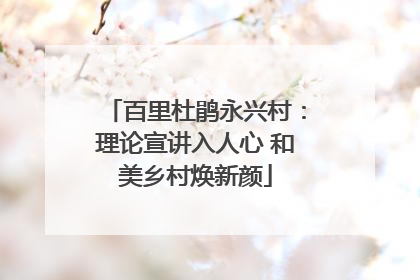 百里杜鹃永兴村：理论宣讲入人心 和美乡村焕新颜