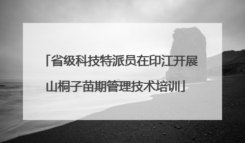 省级科技特派员在印江开展山桐子苗期管理技术培训