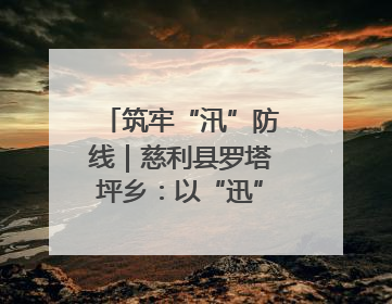 筑牢“汛”防线｜慈利县罗塔坪乡：以“迅”应“汛” 打赢暴雨防御战