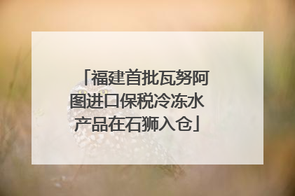 福建首批瓦努阿图进口保税冷冻水产品在石狮入仓