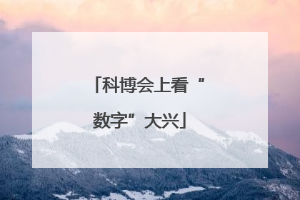 科博会上看“数字”大兴