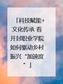 科技赋能+文化传承 看开封职业学院如何驱动乡村振兴“加速度”