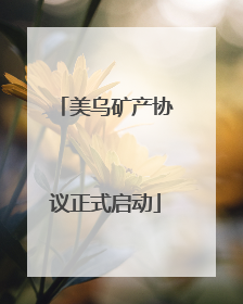 美乌矿产协议正式启动