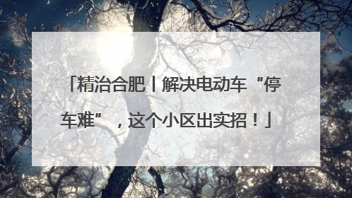 精治合肥丨解决电动车“停车难”，这个小区出实招！