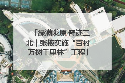 绿满陇原·奇迹三北｜张掖实施“百村万树千里林”工程