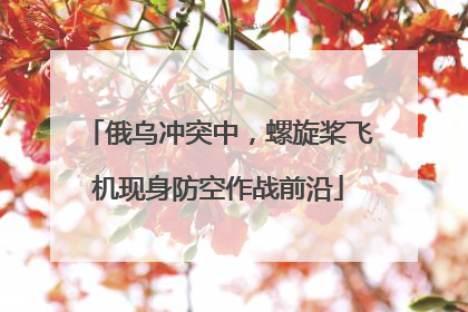 俄乌冲突中，螺旋桨飞机现身防空作战前沿
