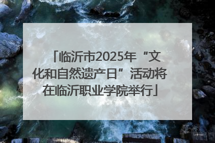 临沂市2025年“文化和自然遗产日”活动将在临沂职业学院举行