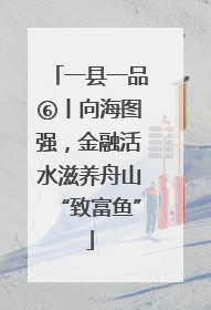 一县一品⑥丨向海图强，金融活水滋养舟山“致富鱼”
