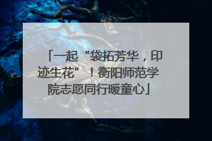 一起“袋拓芳华，印迹生花”！衡阳师范学院志愿同行暖童心