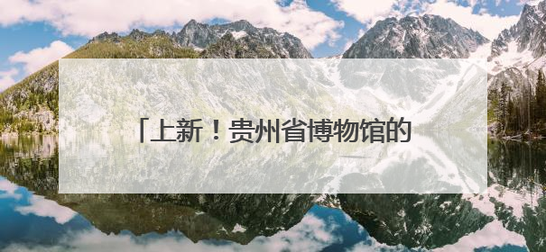 上新！贵州省博物馆的这场展览持续至8月底