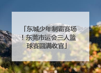 东城少年制霸赛场！东莞市运会三人篮球赛圆满收官
