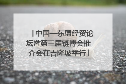 中国—东盟经贸论坛暨第三届链博会推介会在吉隆坡举行