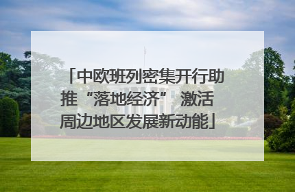 中欧班列密集开行助推“落地经济” 激活周边地区发展新动能