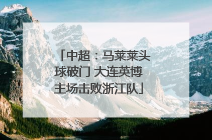 中超：马莱莱头球破门 大连英博主场击败浙江队