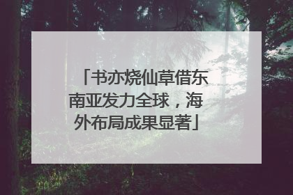 书亦烧仙草借东南亚发力全球，海外布局成果显著