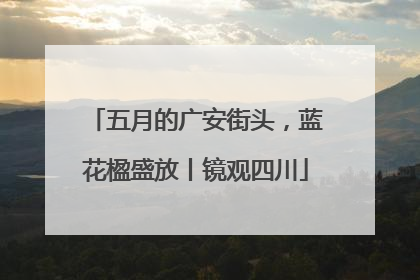 五月的广安街头，蓝花楹盛放丨镜观四川