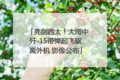 亮剑西太！大雨中歼-15带弹起飞驱离外机 影像公布