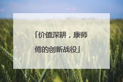 价值深耕，康师傅的创新战役