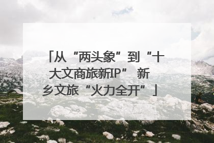 从“两头象”到“十大文商旅新IP” 新乡文旅“火力全开”