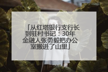 从红塔银行支行长到驻村书记：30年金融人张勇毅把办公室搬进了山里