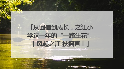 从回信到成长，之江小学这一年的“一路生花”｜风起之江 扶摇直上