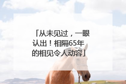 从未见过，一眼认出！相隔65年的相见令人动容