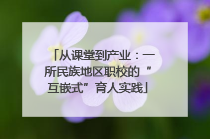 从课堂到产业：一所民族地区职校的“互嵌式”育人实践