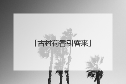 古村荷香引客来