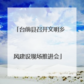 台前县召开文明乡风建设现场推进会