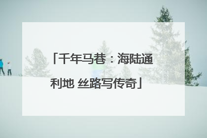 千年马巷：海陆通利地 丝路写传奇