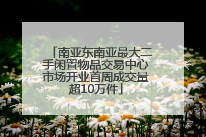 南亚东南亚最大二手闲置物品交易中心市场开业首周成交量超10万件