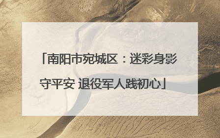 南阳市宛城区：迷彩身影守平安 退役军人践初心