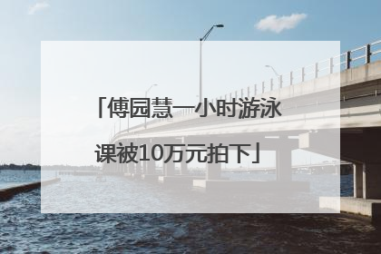 傅园慧一小时游泳课被10万元拍下