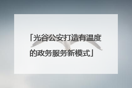 光谷公安打造有温度的政务服务新模式