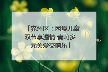 兖州区：困境儿童双节享温情 奏响多元关爱交响乐