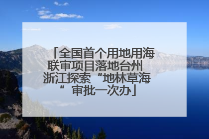 全国首个用地用海联审项目落地台州 浙江探索“地林草海”审批一次办