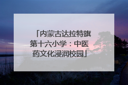 内蒙古达拉特旗第十六小学：中医药文化浸润校园