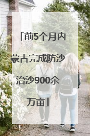 前5个月内蒙古完成防沙治沙900余万亩